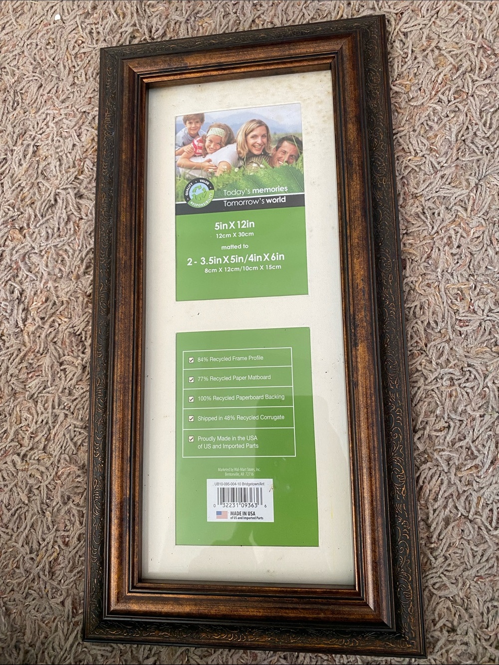 Decorative Brown Ornate Wood Picture Frame - Classic Home Accent 2-3.5 x 5